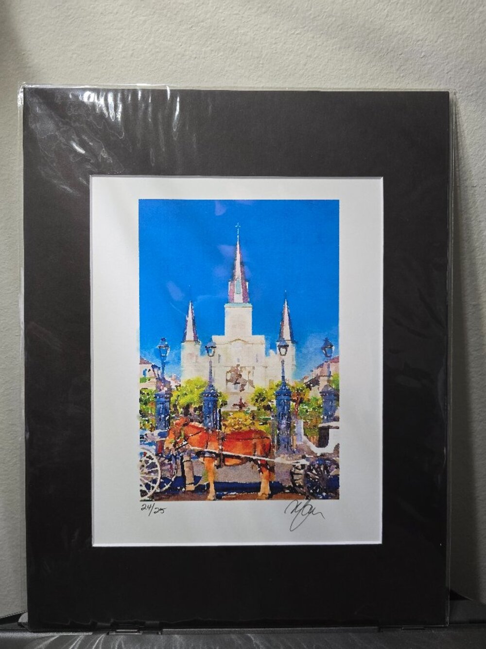 14" x 11" St Louis Cathedral New Orleans with Matte